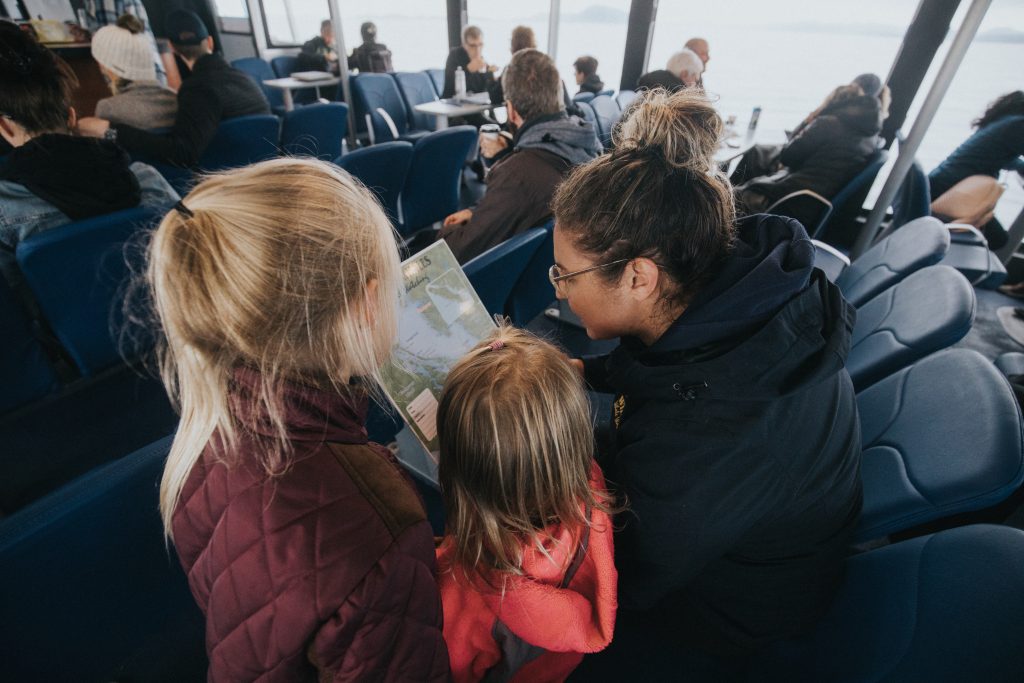 Children looking at map